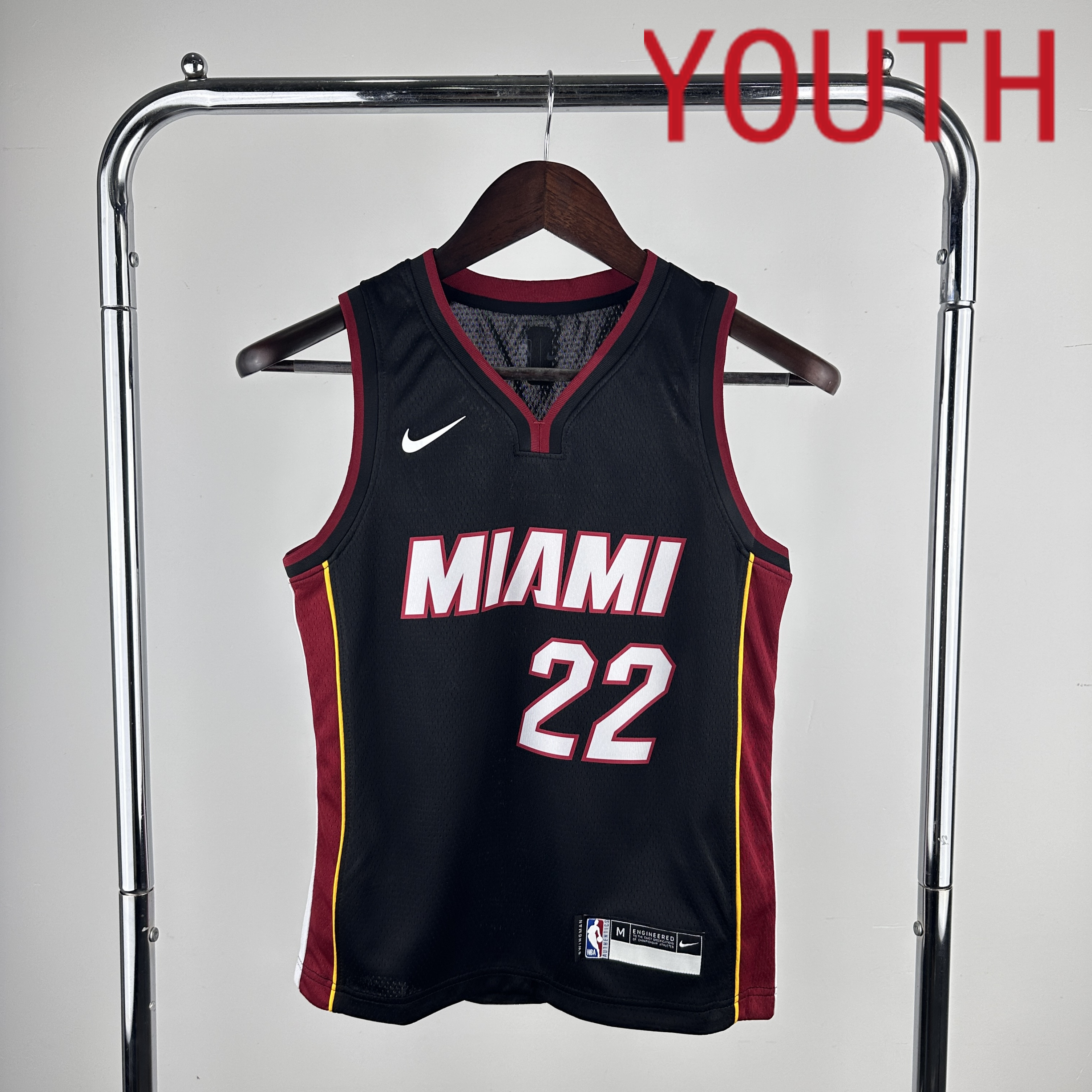 Youth Miami Heat #22 Butler Black Nike 2024 NBA Jersey->youth nba jersey->Youth Jersey